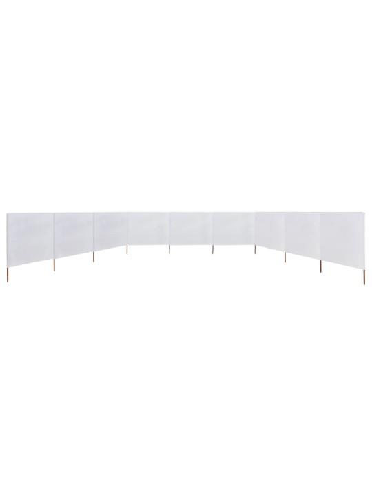 9 paneļu vēja aizsargsiets, smilšu balts, 1200x160 cm, audums