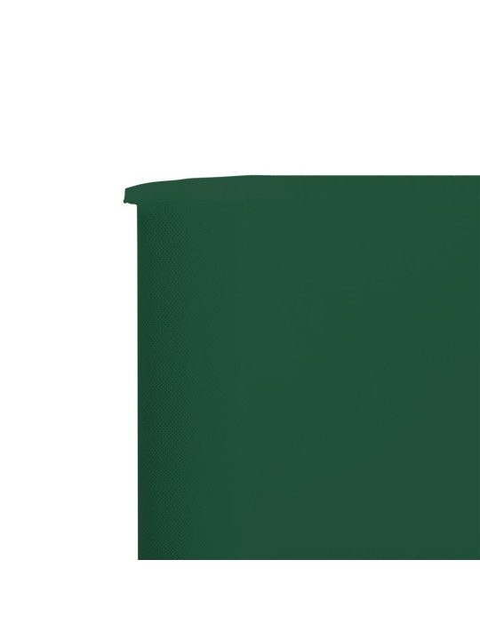 9 paneļu vēja aizsargsiets, zaļš, 1200x160 cm, audums