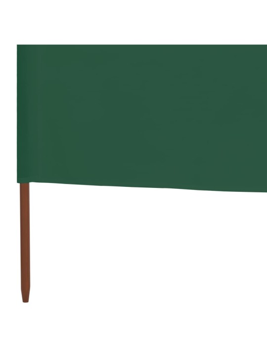 9 paneļu vēja aizsargsiets, zaļš, 1200x160 cm, audums