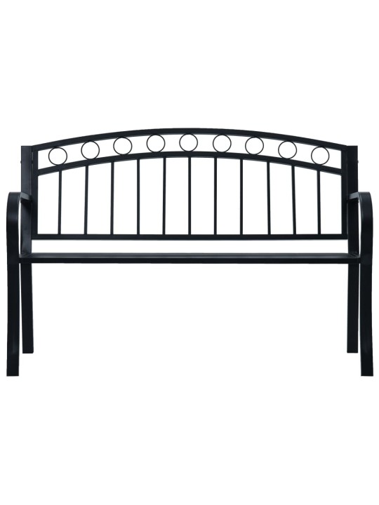 Dārza sols, 125 cm, melns tērauds