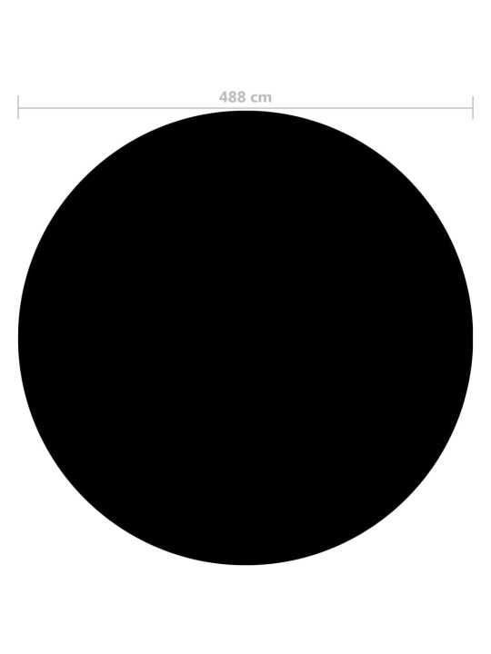 Baseina pārklājs, 488 cm, pe, melns