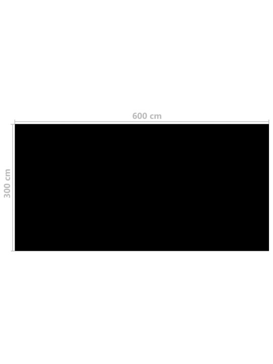 Baseina pārklājs, 600x300 cm, pe, melns