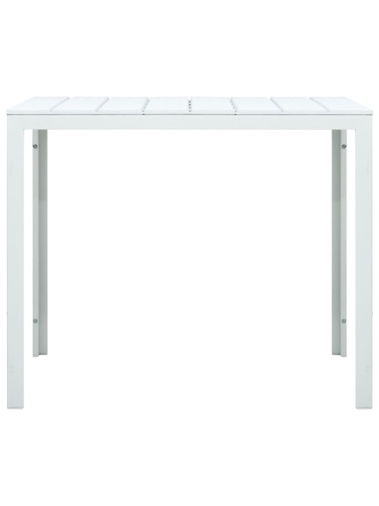 Kafijas galdiņš, 78x78x74 cm, balts hdpe, koka imitācija