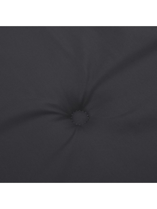 Dārza krēslu spilveni, 4 gab., melni, 120x50x3 cm, audums