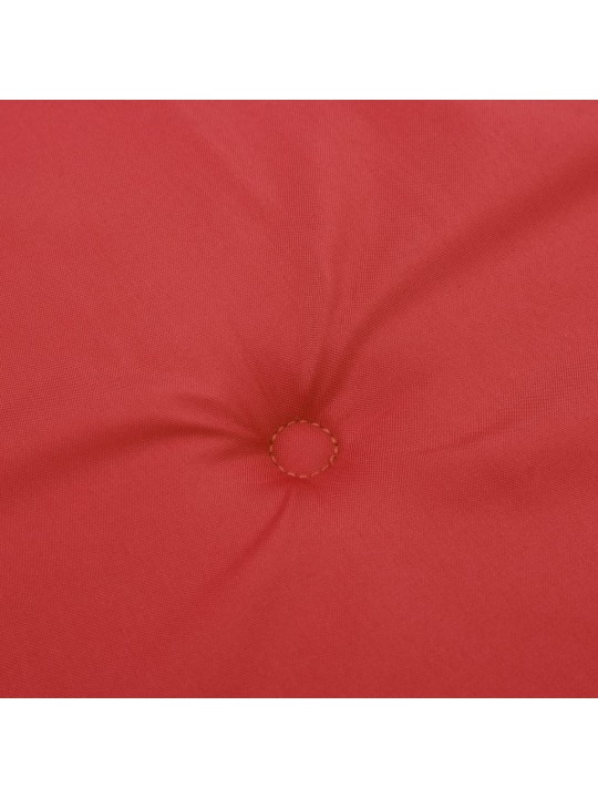 Dārza krēslu spilveni, 2 gab., sarkani, 100x50x3 cm, audums
