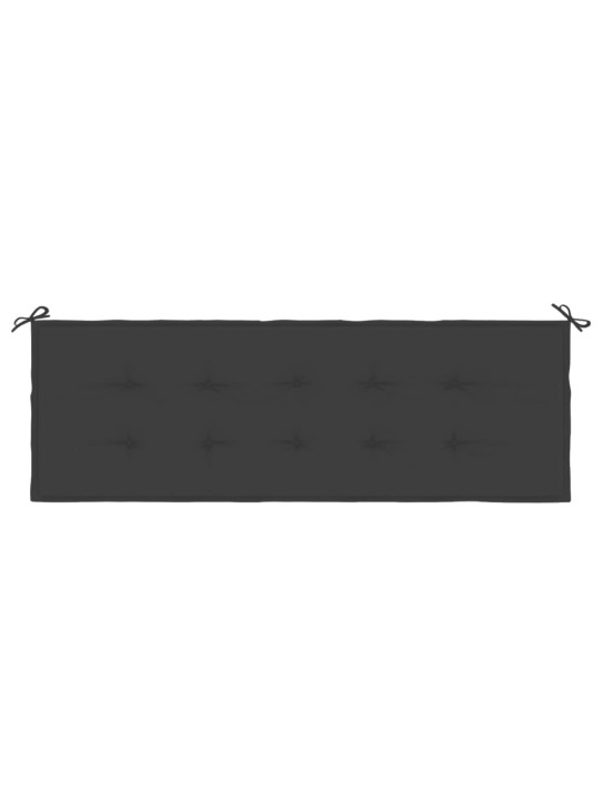 Dārza sola matracis, 150x50x4 cm, audums, melns