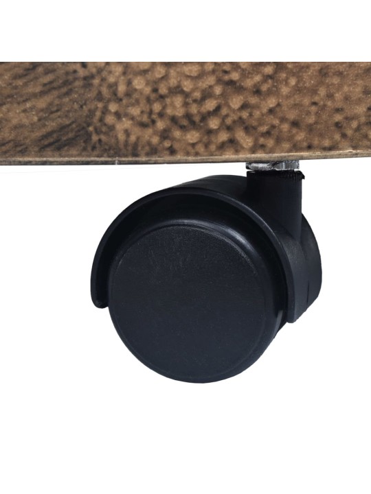 Puķu podu paliktņi ar riteņiem, 6 gab., bronzas krāsa, 38 cm