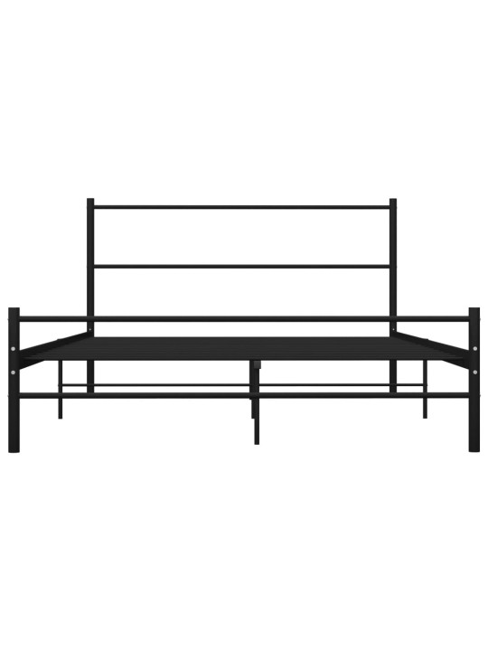 Gultas rāmis, melns, 160x200 cm, metāls