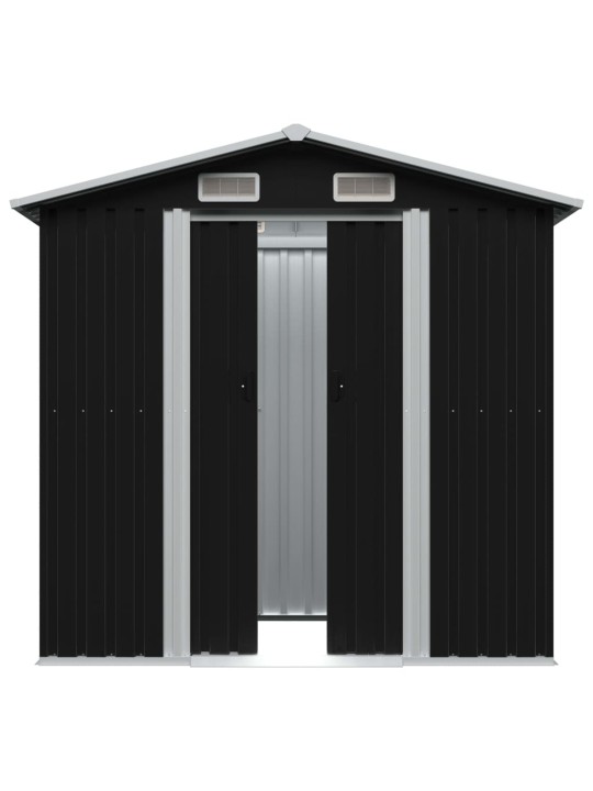 Dārza šķūnis, antracītpelēks, 204x132x186 cm, tērauds