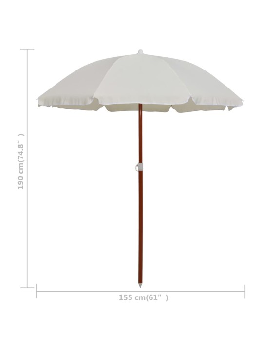 Saulessargs ar tērauda kātu, 180 cm, smilškrāsā