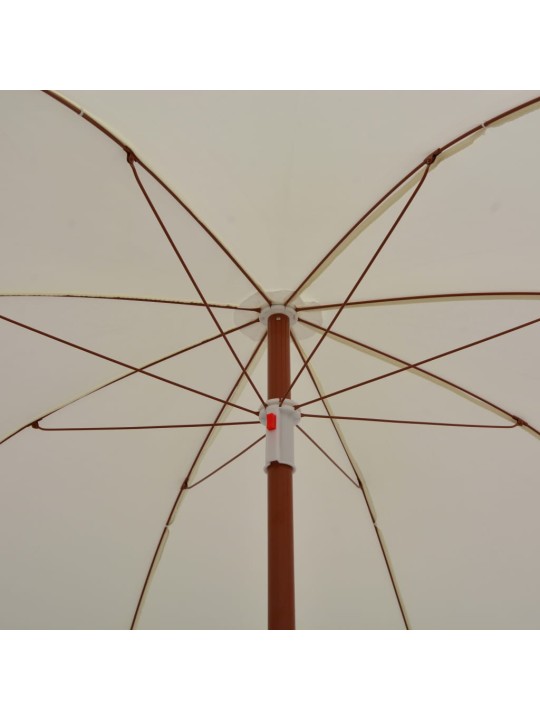Saulessargs ar tērauda kātu, 240 cm, smilškrāsā