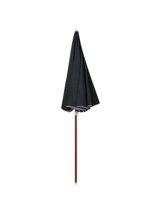 Dārza saulessargs ar tērauda kātu, 240 cm, antracītpelēks
