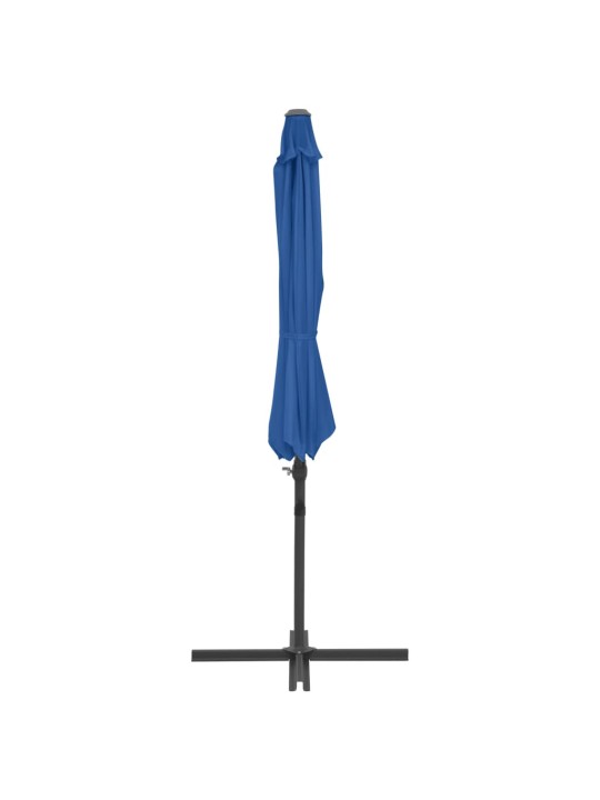 Dārza saulessargs ar tērauda kātu, 300 cm, debeszils