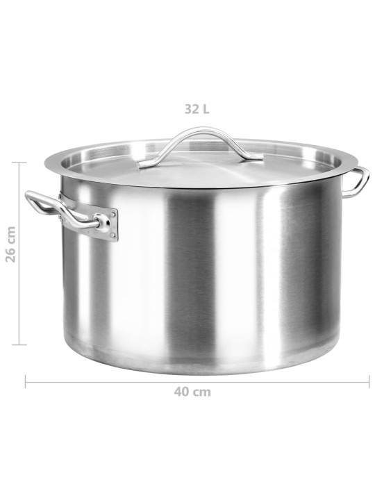 Zupas katls, 32 l, 40x26 cm, nerūsējošs tērauds