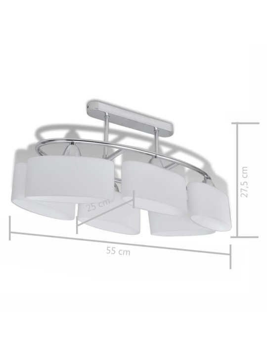 Griestu lampa ar elipsoidāliem stikla abažūriem, 2 gab., e14