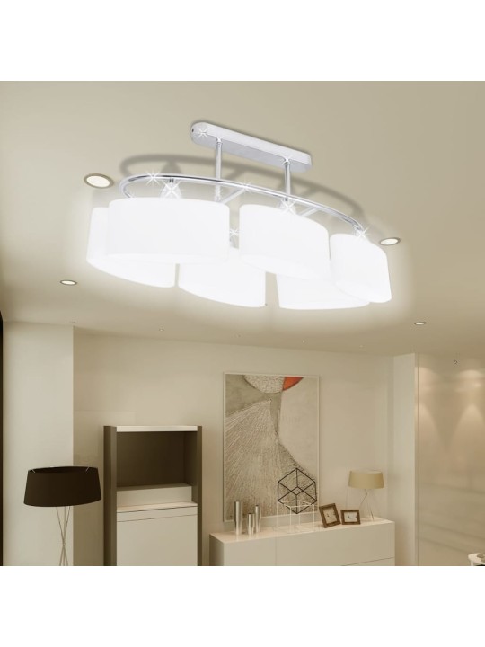 Griestu lampa ar elipsoidāliem stikla abažūriem, 2 gab., e14