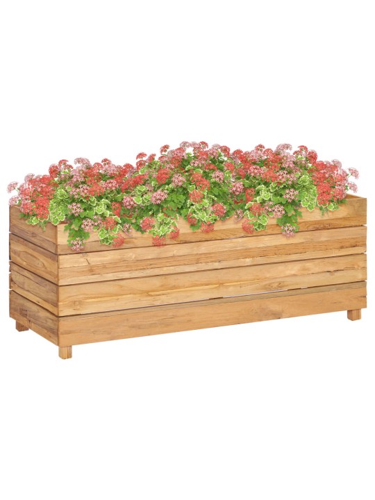 Augstā puķu kaste, 100x40x38 cm, pārstrādāts tīkkoks un tērauds