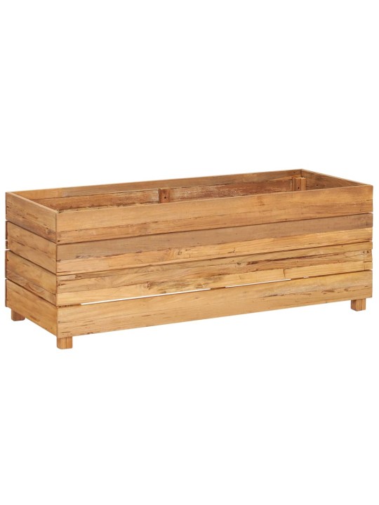 Augstā puķu kaste, 100x40x38 cm, pārstrādāts tīkkoks un tērauds