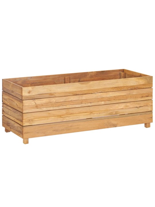 Augstā puķu kaste, 100x40x38 cm, pārstrādāts tīkkoks un tērauds
