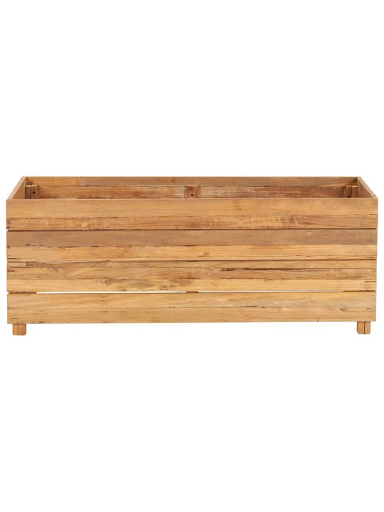 Augstā puķu kaste, 100x40x38 cm, pārstrādāts tīkkoks un tērauds
