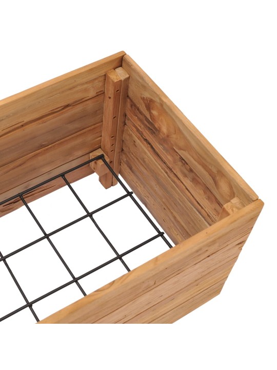 Augstā puķu kaste, 100x40x38 cm, pārstrādāts tīkkoks un tērauds