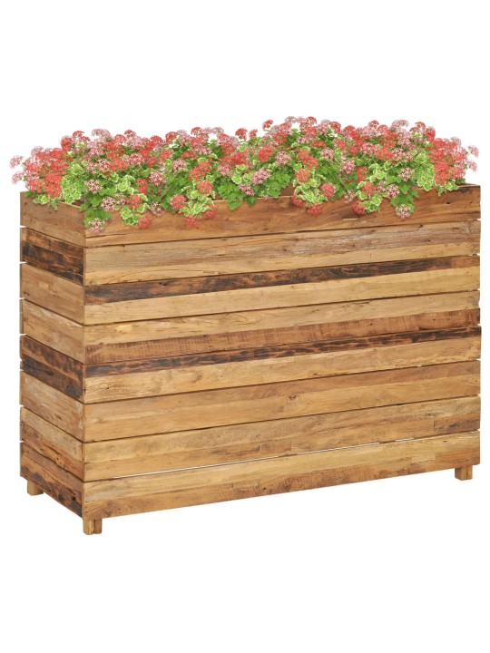 Augstā puķu kaste, 100x40x72 cm, pārstrādāts tīkkoks un tērauds