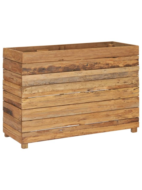 Augstā puķu kaste, 100x40x72 cm, pārstrādāts tīkkoks un tērauds