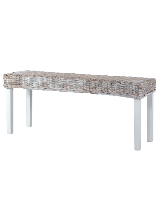 Sols, 110 cm, balts, dabiska kubu rotangpalma, mahagonijs masīvkoks