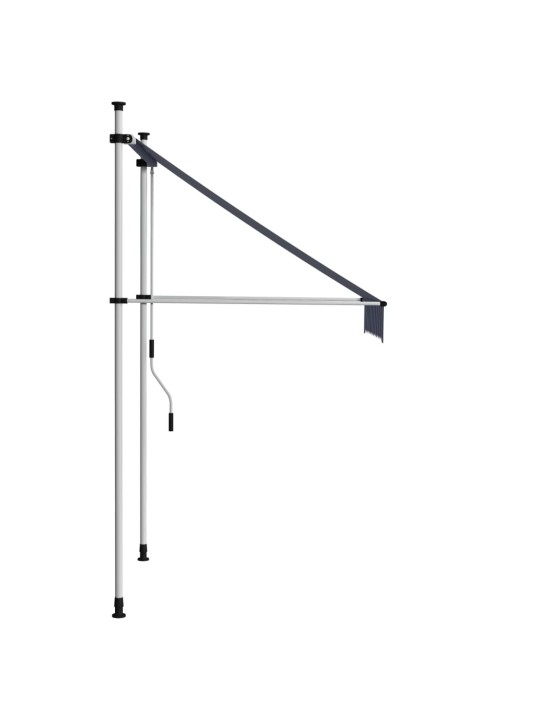 Izvelkama markīze, 100 cm, manuāla, zila ar baltām svītrām