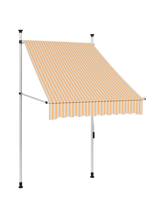 Izvelkama markīze, 100 cm, manuāla, oranža ar baltām svītrām