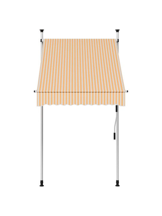 Izvelkama markīze, 100 cm, manuāla, oranža ar baltām svītrām