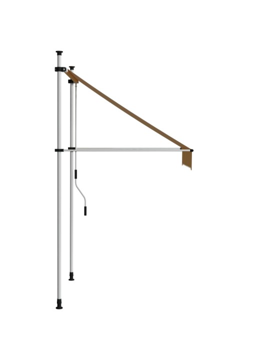 Izvelkama markīze, 100 cm, manuāla, oranža ar baltām svītrām