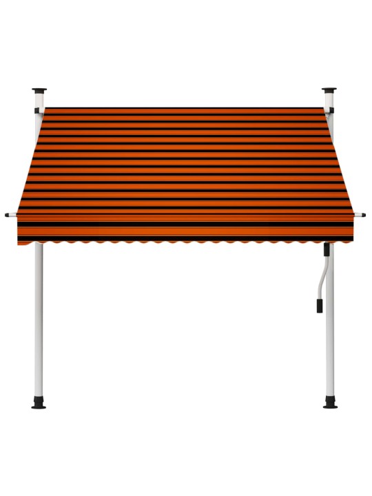 Izvelkama markīze, manuāla, 200 cm, oranža un brūna