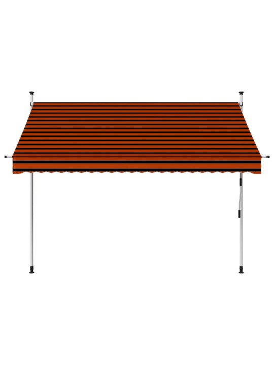 Izvelkama markīze, manuāla, 250 cm, oranža un brūna