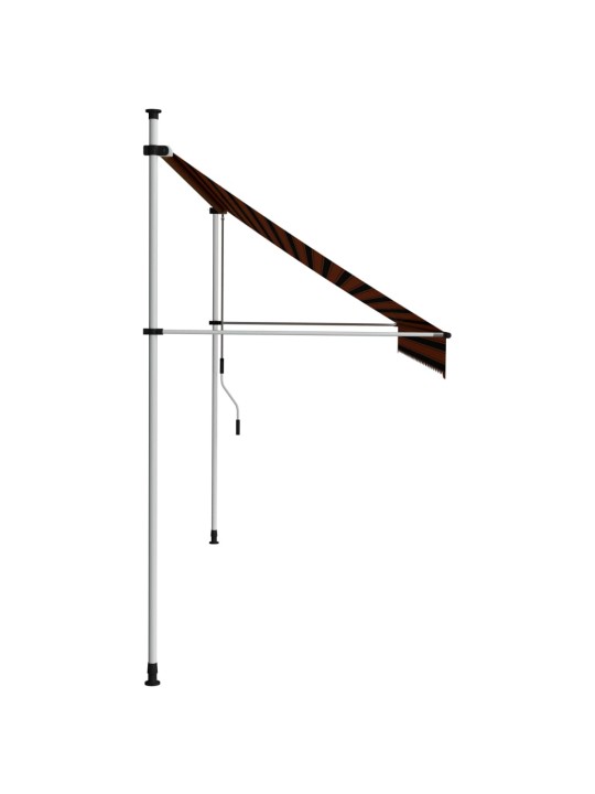 Izvelkama markīze, manuāla, 300 cm, oranža un brūna