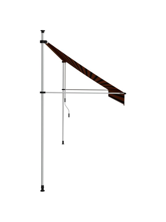 Izvelkama markīze, manuāla, 400 cm, oranža un brūna