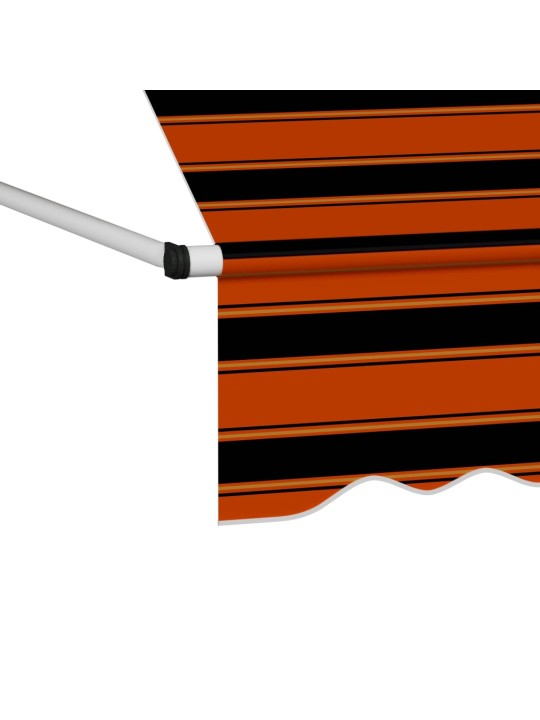 Izvelkama markīze, manuāla, 400 cm, oranža un brūna