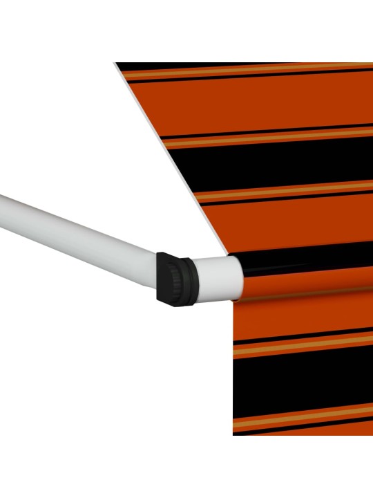 Izvelkama markīze, manuāla, 400 cm, oranža un brūna