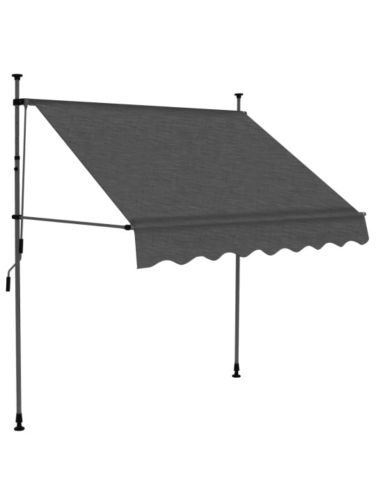 Izvelkama markīze ar led, manuāla, 100 cm, antracītpelēka