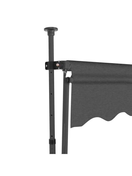 Izvelkama markīze ar led, manuāla, 150 cm, antracītpelēka