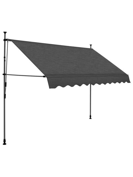 Izvelkama markīze ar led, manuāla, 250 cm, antracītpelēka