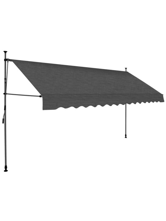 Izvelkama markīze ar led, manuāla, 400 cm, antracītpelēka