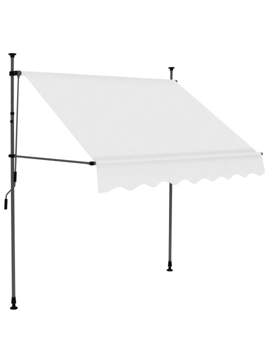 Izvelkama markīze, manuāla, ar led, 100 cm, krēmkrāsas