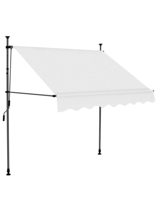 Izvelkama markīze ar led, manuāla, 150 cm, krēmkrāsas