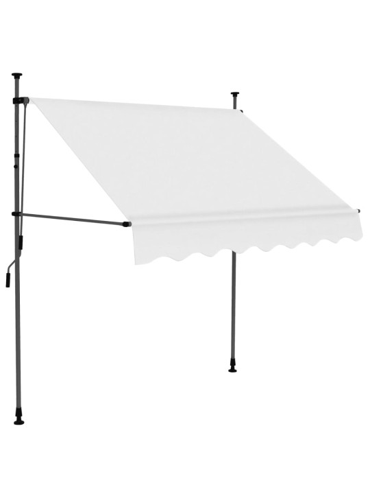 Izvelkama markīze ar led, manuāla, 200 cm, krēmkrāsas