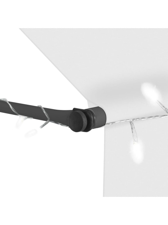 Izvelkama markīze ar led, manuāla, 250 cm, krēmkrāsas
