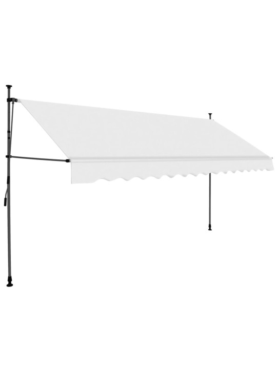 Izvelkama markīze ar led, manuāla, 400 cm, krēmkrāsas