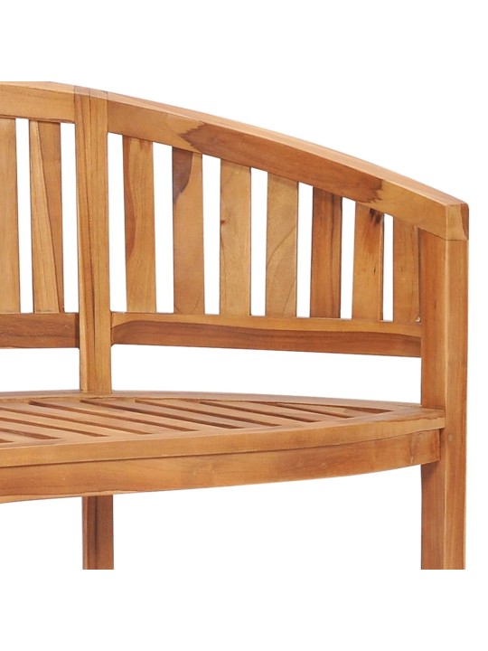 Banāna formas sols, 120 cm, masīvs tīkkoks