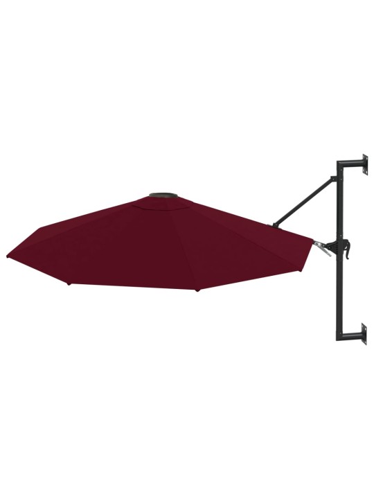 Saulessargs ar metāla kātu, vīnsarkans, 300 cm