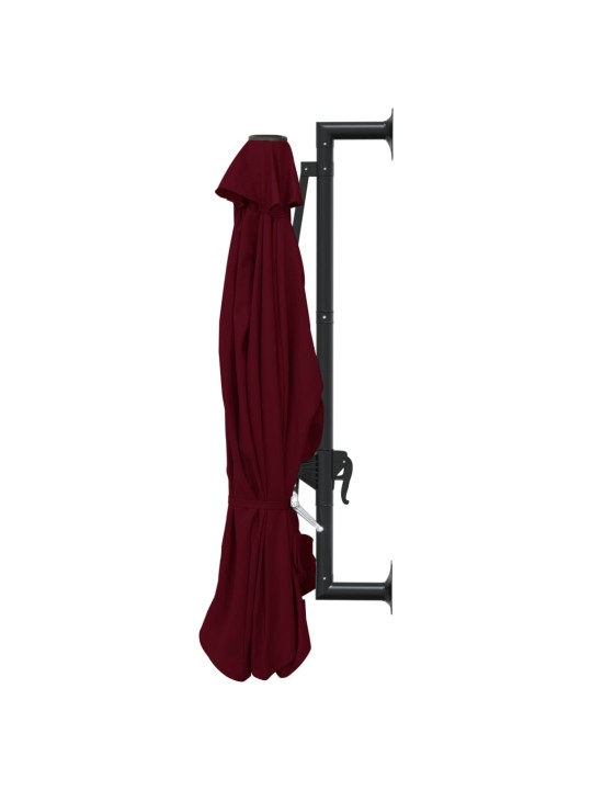 Saulessargs ar metāla kātu, vīnsarkans, 300 cm